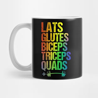 LGBTQ Weightlifting Lats Glutes Biceps Triceps Quads squad Mug